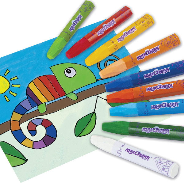 Изображение товара Восковые мелки Юнландия Домики / 273092 (36цв)