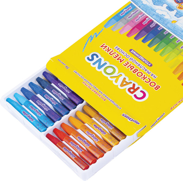 Изображение товара Восковые мелки Юнландия Домики / 273092 (36цв)