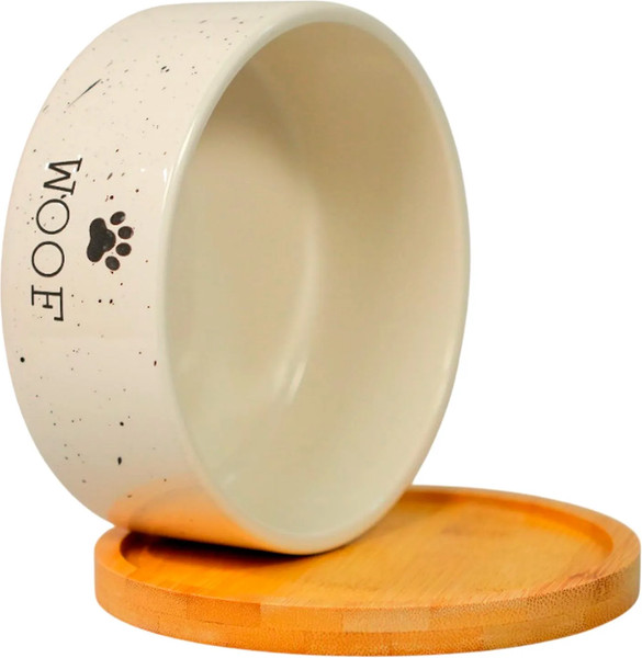 Изображение товара Миска для животных Mr. Kranch Bamboo Woof / MKR543677 (белый)