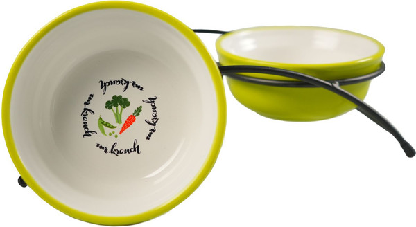 Изображение товара Набор мисок для животных Mr. Kranch Летние овощи / MKR544568 (салатовый)