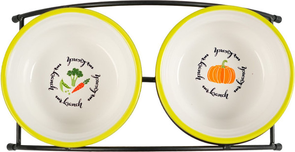 Изображение товара Набор мисок для животных Mr. Kranch Летние овощи / MKR544568 (салатовый)