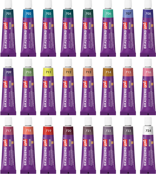 Изображение товара Акриловые краски Brauberg Art Debut / 192408 (24цв)