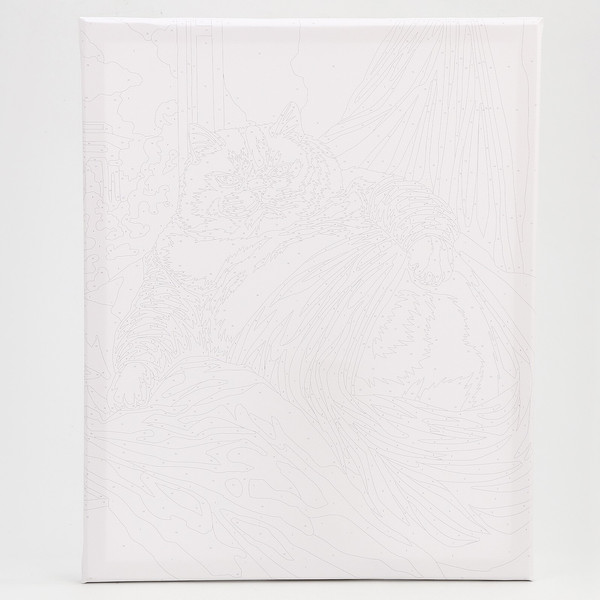 Изображение товара Картина по номерам Школа талантов Уставший кот / 9898636