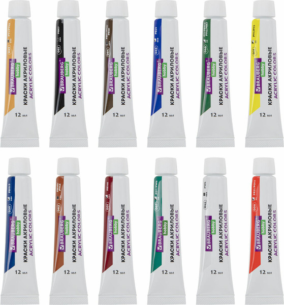 Изображение товара Набор для рисования Brauberg Hobby / 192543 (12цв)