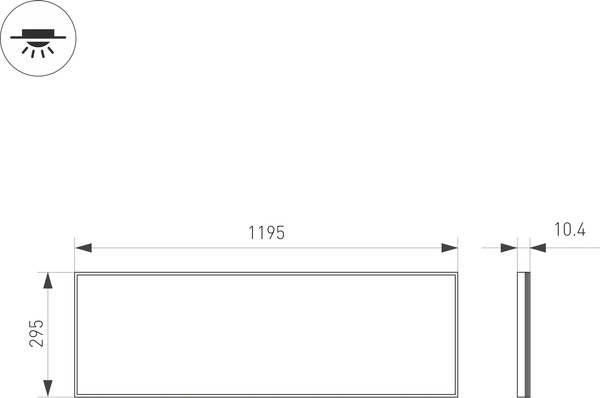 Изображение товара Панель светодиодная Arlight IM-S300x1200-40W Warm3000 / 023155(2)