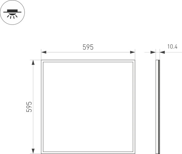 Изображение товара Панель светодиодная Arlight IM-S600x600-40W Warm3000 / 023146(2)