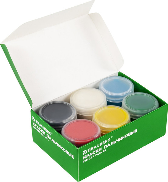Изображение товара Пальчиковые краски Brauberg Kids. Классика / 192396 (6цв)
