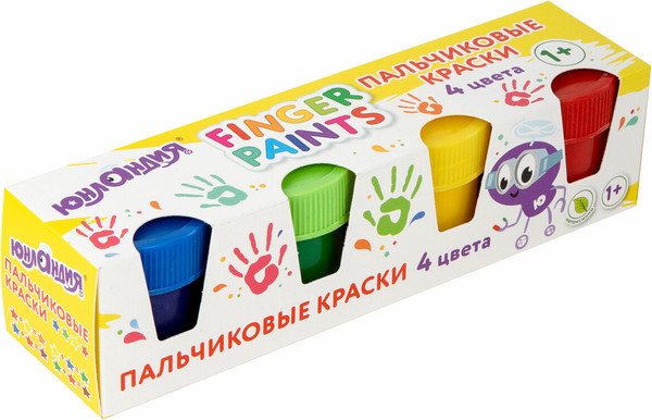 Изображение товара Пальчиковые краски Юнландия 192568 (4цв)
