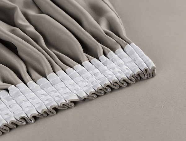 Изображение товара Комплект штор Mio Tesoro Блэкаут 150x250 + Гардина Soft Lines 306 400x250 (серый/белый лен)