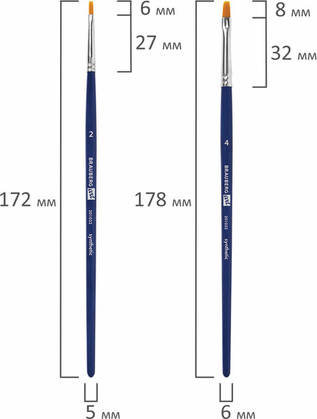 Изображение товара Набор кистей Brauberg Art Debut / 201032 (4шт)