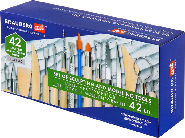 Изображение товара Набор инструментов для лепки Brauberg Art Classic / 271175 (42шт)