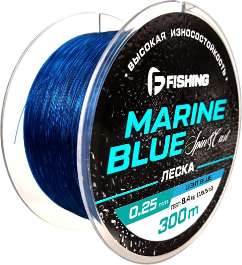 Изображение товара Леска монофильная F-Fishing Marine Blue Spin 300м 0.25мм / FMBS3-025