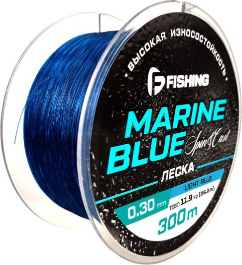Изображение товара Леска монофильная F-Fishing Marine Blue Spin 300м 0.30мм / FMBS3-030
