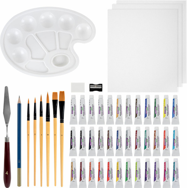 Изображение товара Набор для рисования Brauberg Hobby +холсты и кисти / 192545 (50пр)