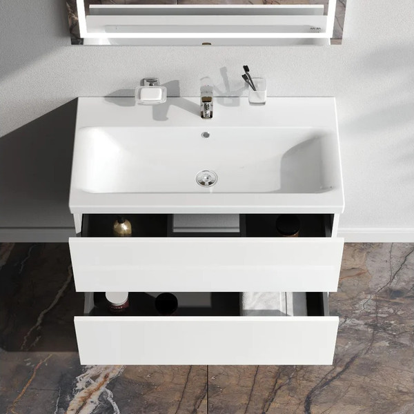 Изображение товара Тумба с умывальником AM.PM Gem M90-FHX0802WG-WCC0802WG