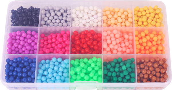 Изображение товара Набор бусин для аквамозаики Brauberg Kids. Запасные бусины для аквамозаики / 664914 (1500шт)