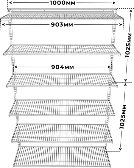 Изображение товара Система хранения Титан-GS 900x350 / 74012240 (черный)