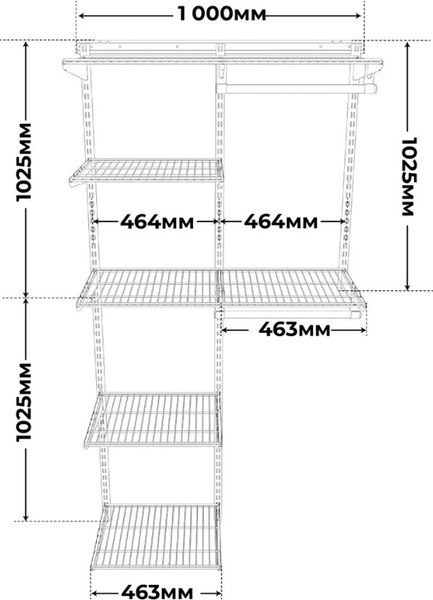 Изображение товара Система хранения Титан-GS 1000х350 / 74012128 (белый)