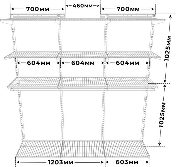 Изображение товара Система хранения Титан-GS 1800x450 / 74011112 (белый)