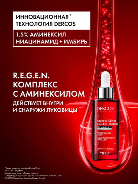 Изображение товара Сыворотка для волос Vichy Dercos Aminexil Regenical против выпадения (90мл)