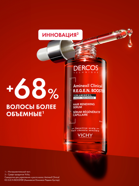Изображение товара Сыворотка для волос Vichy Dercos Aminexil Regenical против выпадения (90мл)