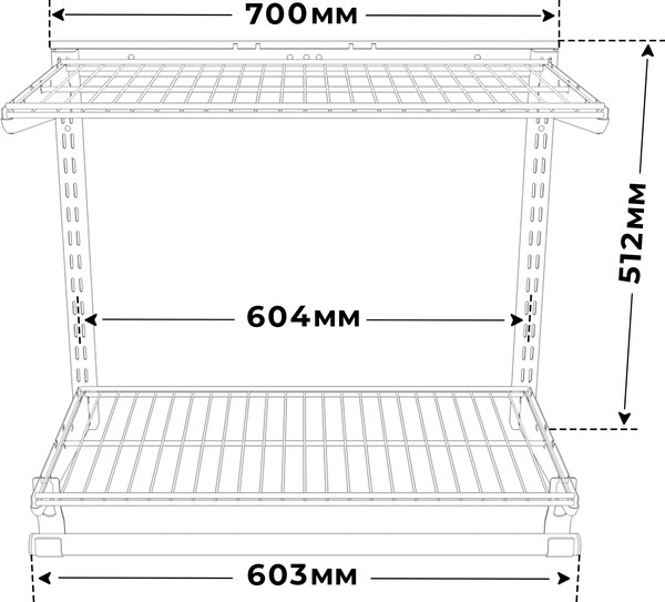 Изображение товара Вешалка для одежды Титан-GS 600x450 / 74011117 (белый)