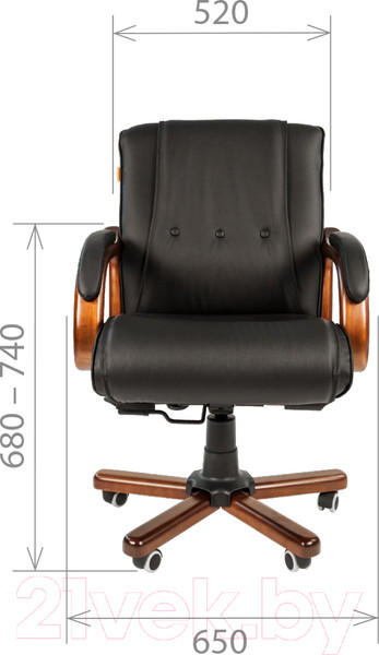 Изображение товара Кресло офисное Chairman 653M (черная кожа)