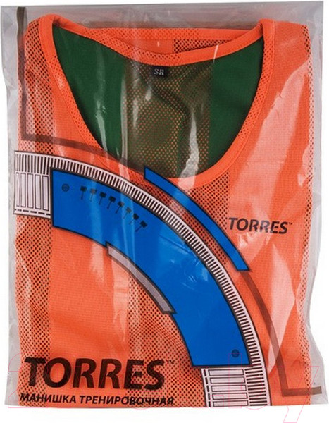Изображение товара Манишка футбольная Torres TR11045O/G (р-р 48-50, оранжевый/зеленый)