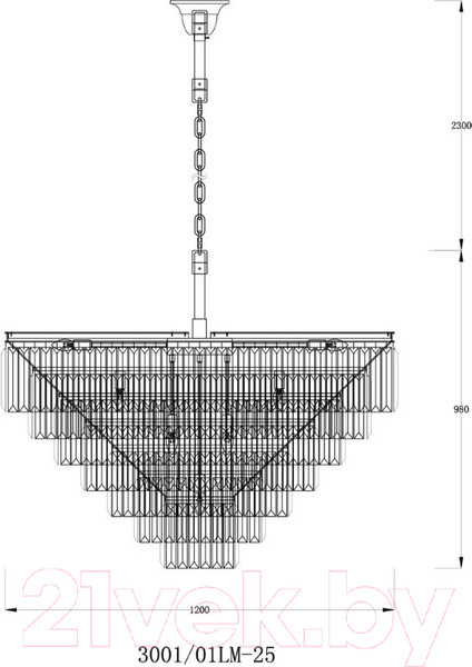 Изображение товара Люстра Divinare Nova 3001/01 LM-25