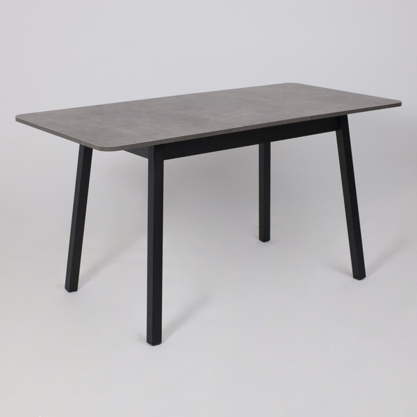 Изображение товара Обеденный стол Мамадома Tirk Radial-110 раздвижной 110-142x70 (дымчатая керамика/черный)