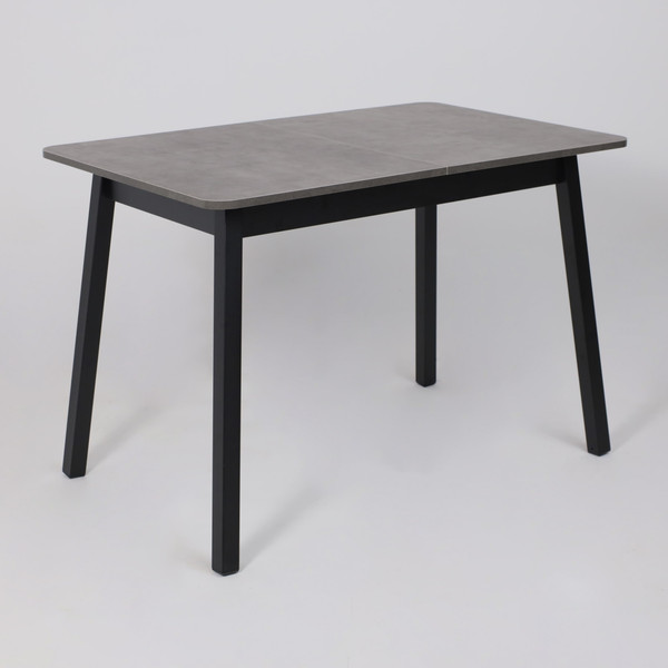 Изображение товара Обеденный стол Мамадома Tirk Radial-110 раздвижной 110-142x70 (дымчатая керамика/черный)