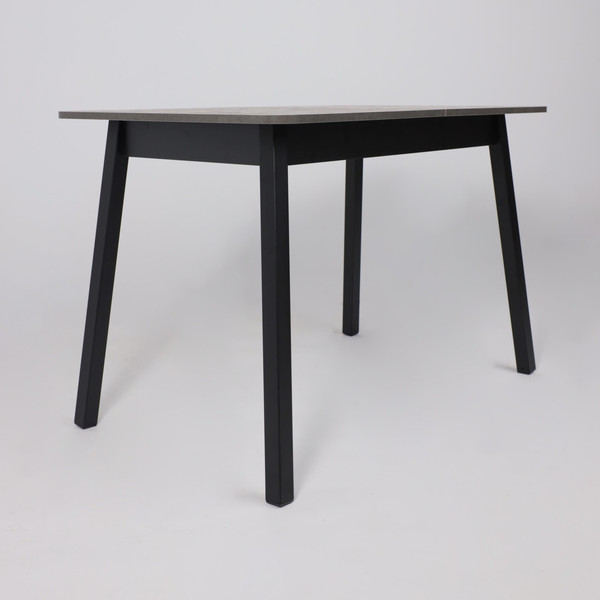 Изображение товара Обеденный стол Мамадома Tirk Radial-110 раздвижной 110-142x70 (дымчатая керамика/черный)