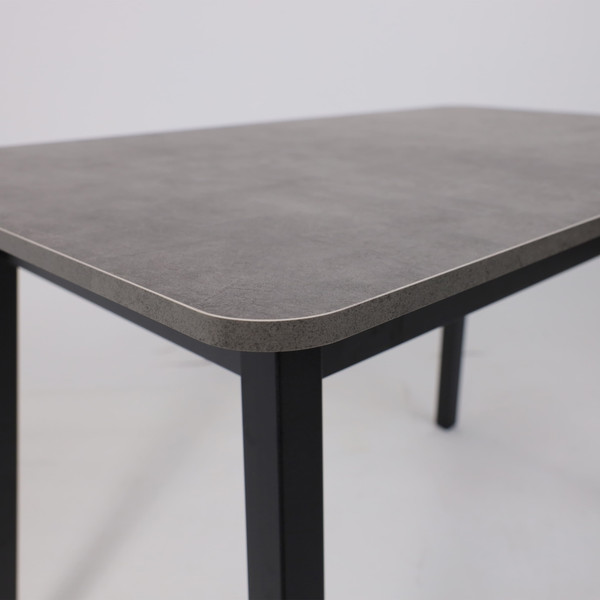 Изображение товара Обеденный стол Мамадома Tirk Radial-110 раздвижной 110-142x70 (дымчатая керамика/черный)
