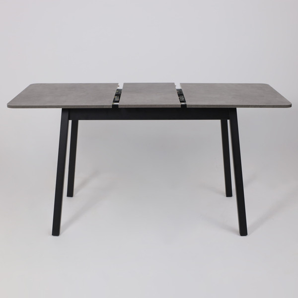 Изображение товара Обеденный стол Мамадома Tirk Radial-110 раздвижной 110-142x70 (дымчатая керамика/черный)