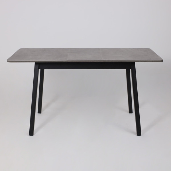 Изображение товара Обеденный стол Мамадома Tirk Radial-110 раздвижной 110-142x70 (дымчатая керамика/черный)