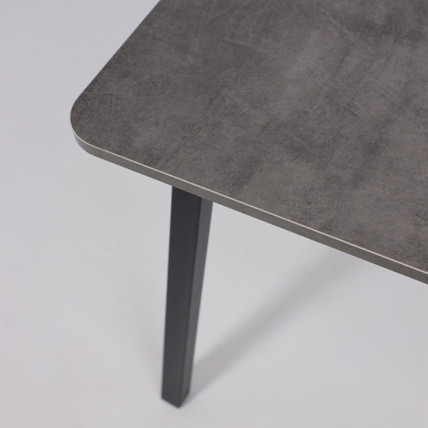 Изображение товара Обеденный стол Мамадома Tirk Radial-110 раздвижной 110-142x70 (дымчатая керамика/черный)