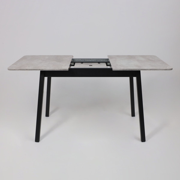 Изображение товара Обеденный стол Мамадома Tirk Radial-110 раздвижной 110-142x70 (серый сланец/черный)