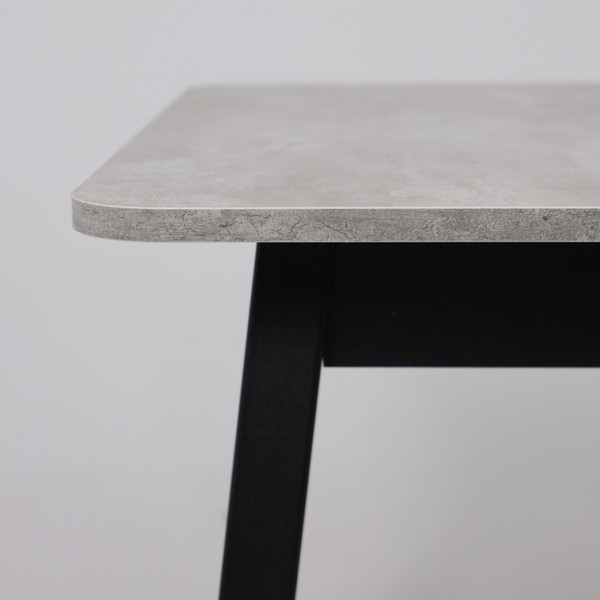 Изображение товара Обеденный стол Мамадома Tirk Radial-110 раздвижной 110-142x70 (серый сланец/черный)