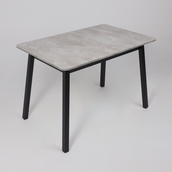 Изображение товара Обеденный стол Мамадома Tirk Radial-110 раздвижной 110-142x70 (серый сланец/черный)