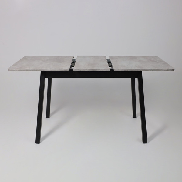 Изображение товара Обеденный стол Мамадома Tirk Radial-110 раздвижной 110-142x70 (серый сланец/черный)