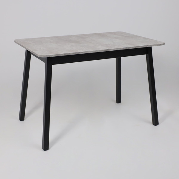 Изображение товара Обеденный стол Мамадома Tirk Radial-110 раздвижной 110-142x70 (серый сланец/черный)