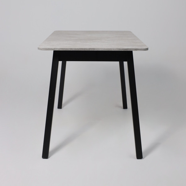 Изображение товара Обеденный стол Мамадома Tirk Radial-110 раздвижной 110-142x70 (серый сланец/черный)