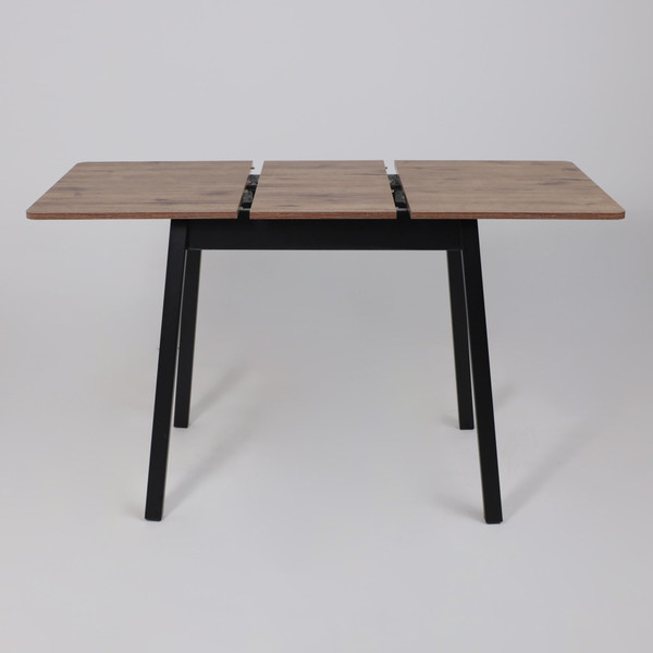 Изображение товара Обеденный стол Мамадома Tirk Radial-94 раздвижной 94-126x64 (дуб веллингтон/черный)