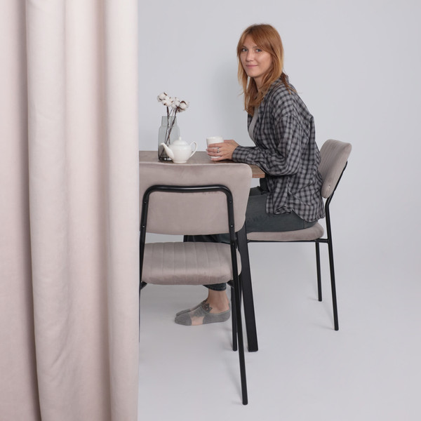 Изображение товара Обеденный стол Мамадома Tirk Radial-94 раздвижной 94-126x64 (дуб веллингтон/черный)