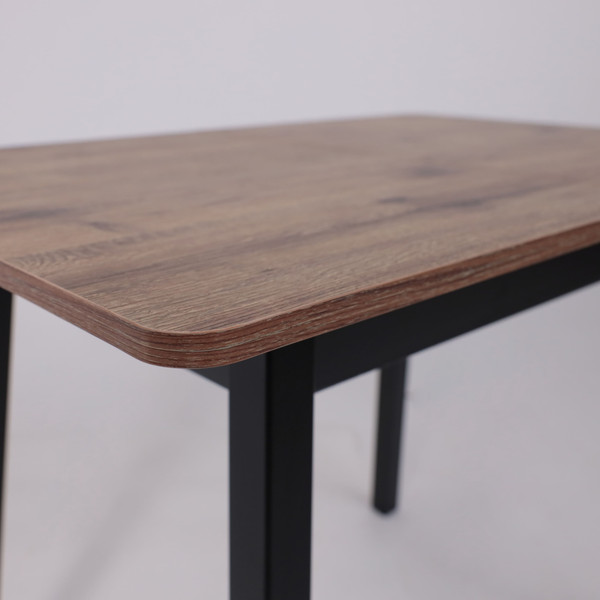 Изображение товара Обеденный стол Мамадома Tirk Radial-94 раздвижной 94-126x64 (дуб веллингтон/черный)