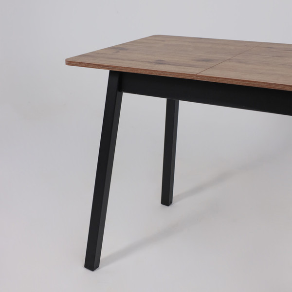 Изображение товара Обеденный стол Мамадома Tirk Radial-94 раздвижной 94-126x64 (дуб веллингтон/черный)