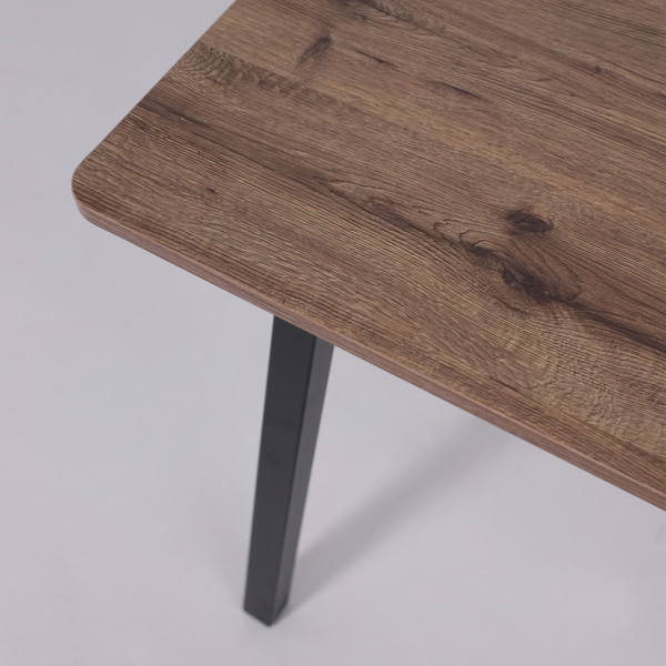 Изображение товара Обеденный стол Мамадома Tirk Radial-94 раздвижной 94-126x64 (дуб веллингтон/черный)