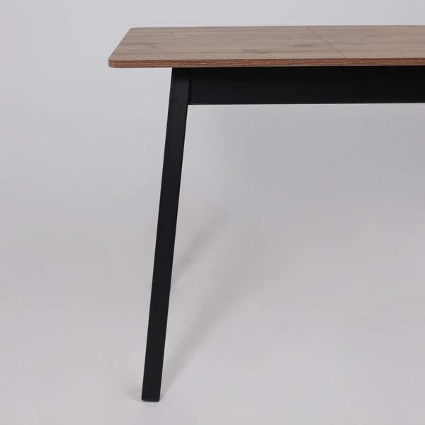 Изображение товара Обеденный стол Мамадома Tirk Radial-94 раздвижной 94-126x64 (дуб веллингтон/черный)