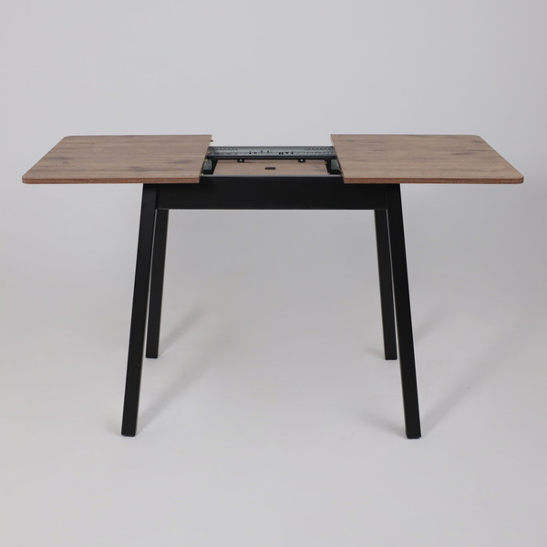 Изображение товара Обеденный стол Мамадома Tirk Radial-94 раздвижной 94-126x64 (дуб веллингтон/черный)