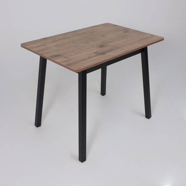 Изображение товара Обеденный стол Мамадома Tirk Radial-94 раздвижной 94-126x64 (дуб веллингтон/черный)